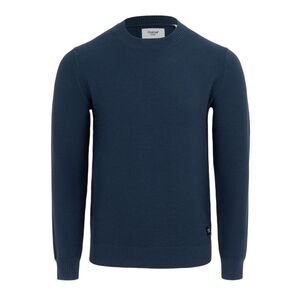 Firetrap Mens Knitted Crew Neck Sweater / Navy